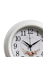 9902024 Часы настенные, интерьерные "Венок из роз", бесшумные, d-21 см