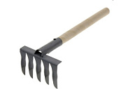Грабли витые 5-и зубые с черенком