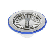 E150P Выпуск для мойки Unicorn 3 1/2, литой, с сеткой-мусоросборником, нержавейка Ø 40мм