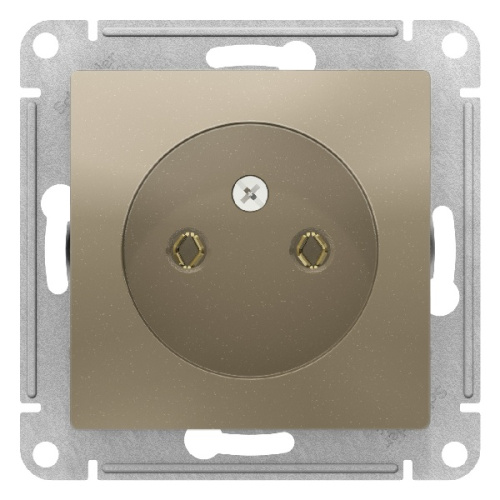 Механизм розетки 1-м СП ATLAS DESIGN без заземл. 16А шампань SchE ATN000541 ,1240325