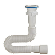 Сифон ОРИО А-7013 для мойки  , гофр.с пласт. решеткой 1 1/2х40/50мм, L 1250мм