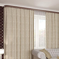 Портьера  Каскад  бежевый ГП , 185*260