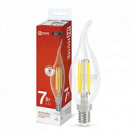 Лампа светодиодная LED-СВЕЧА НА ВЕТРУ-deco 7Вт свеча на ветру прозрачная 4000К нейтр. бел. E14 810лм 230В IN HOME 4690612007670