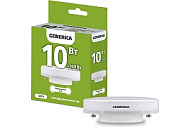 Лампа светодиодная T80 10Вт таблетка 4000К GX53 230В GENERICA LL-T80-10-230-40-GX53-G