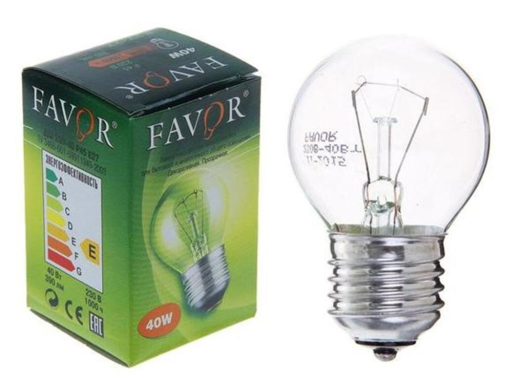 Лампа накаливания Favor 8109151 ДШ 230-40Вт Е27