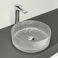 CF21003 Накладная раковина COMFORTY стеклянная, прозрачное стекло