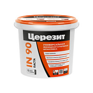 Шпатлевка Церезит IN 90  полимерная 18 кг супербелая