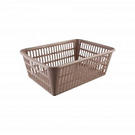 Корзина для хранения 30 х 19,5 х 12,5 см, 4 л, бежевая/коричневая