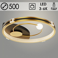 Люстра 564/500 R GD+BK золото/черный 38W LED 3000-6000K d500 ПДУ диммер, XLD23
