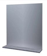 11449 Зеркало GS Амали 65 с полкой, цемент светлый, 650х145х700 мм