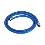 Душевой шланг ZEIN Z11PB, 150 см, антиперекручивание, латунные гайки, синий
