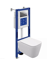 Инсталляция Cersanit CREA VORTEX DPL EO slim инсталляция AQUA 40 SMART M, кнопка TWINS пластик хром