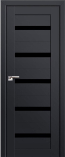 S-21 Дверное полотно остекленное 2000*700мм Мамба морион черное стекло