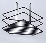 Полка для ванно ProfFero, черный, 1 ярус, угловая, 200*105*200мм П0002009