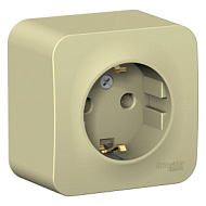 520074 Розетка 1-м ОП Blanca 16А IP20 250В с заземл. без защ. шторок с изолир. пластиной беж.