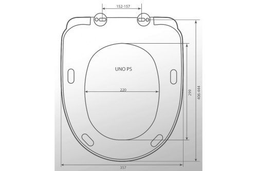 Сиденье к унитазу BERGES UnoPP,  белое, полипропилен