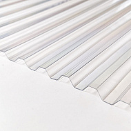 Профилированный поликарбонат прозрачный, 0,8мм, 1,05*2 м трапеция