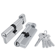 Цилиндровый механизм с вертушкой FUARO 200 ZM 80 mm (35+10+35) CP хром 5 кл.