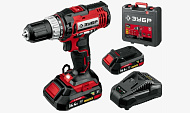 ДШУ-185-22 Дрель-шуруповерт ЗУБР,  ударная, 18В, 2 АКБ (2Ач), в кейсе