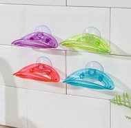1562739 Мыльница настенная на присоске, 11×7×4 см, МИКС
