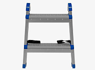 97982 Стремянка двухсторонняя Сибртех 2 ступени, сталь профиль, стальные ступени