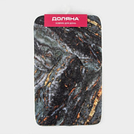 5148848 Коврики для ванной и туалета Доляна «Мрамор», 2 шт., 79×50 см, 50×39 см, серые