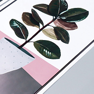 Наклейка пластик интерьерная триптих "Абстракция. Девушка" набор 3 листа 29,5х61 см