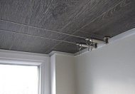 Карниз Струна	, цвет нержавеющая сталь ,  длиной 3,5м