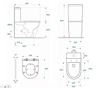 Унитаз напольный Vinchi Rietti  безободковый с быстросъемным сиденьем микролифт