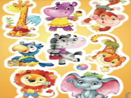 Виниловая наклейка Декоретто Африканские звери , Лесные звери 23*36