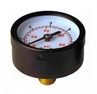 Манометр, 0-10бар, аксиальный, диаметр шкалы 50мм