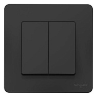 1210371 Выключатель 2-кл. СП BLANCA (сх.5) 10А 250В антрацит SchE BLNVS010506