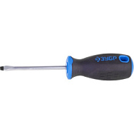 25231-3_z01 Отвертка слесарная Зубр, Cr-Mo сталь, 2к рукоятка,магнитный наконечник, SL3 x 100 мм