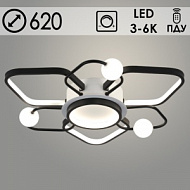 Люстра MX2978/3+3 WH+BK белый/черный 112W LED 3000-6000K d620 h90 ПДУ диммер mobile, OLY24