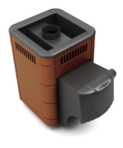 Печь для бани ТМФ Оса Carbon дверца антрацит терракота (5-10 куб.м.)