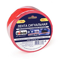 Лента сигнальная UNIBOB 50мм х 150м, красно-белая