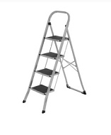 97728 Стремянка Сибртех стальная, 4 ступени, с полимерным покрытием