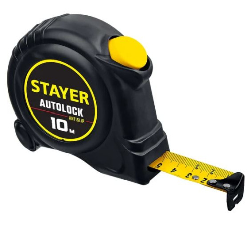 2-34126-10-25 Рулетка Stayer autolock, с автостопом 10мх25мм