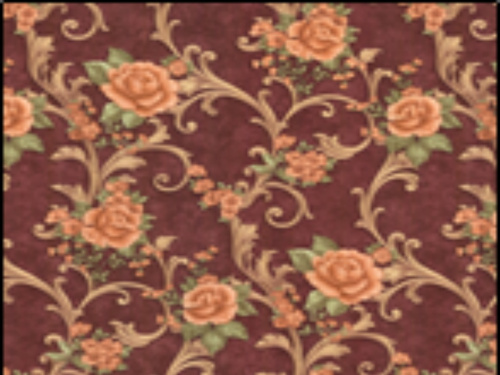 Обои Камелия компакт.винил бордовый  1,06*10м