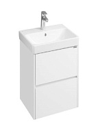 Тумба-умывальник Акватон Сканди 55, раковиной Адриана 55 Белый Глянцевый/Белый Мат, 532x427x522 мм