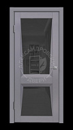 Межкомнатная дверь "Ариана-2"  (ДО) 800 *2000мм Серая эмаль (soft) сатин серый