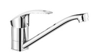 Смеситель для кухни Decoroom, хром, длинный излив, латунь DR71018