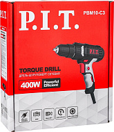 PBM10-C3 Дрель-шуруповерт электрич P.I.T. (400Вт, 35Нм, рег.18+1, БЗП 10мм, 2ск, 0-550/1850об/мин)