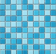 Мозаика Elada Mosaic бело-голубой микс 327*327 мм