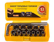 2-26089-H13 Набор STAYER Торцовые головки, в пластиковом боксе, 13 предметов