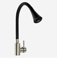 9855522 Смеситель для кухни ZEIN Z3425, силиконовый излив, картридж 35 мм, нерж. сталь, черный сатин