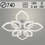 Люстра 2164/4+4C WH белый 208W LED 3000-6000K ПДУ(ИК) диммер d740 h150, SSH24