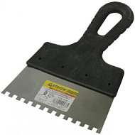 1009-20-06 Шпатель STAYER фасадный, зубчатый, нержавеющий, пластиковая ручка, 200 мм