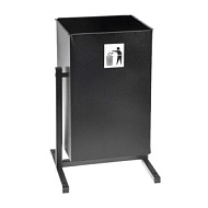 Урна для мусора квадратная `Уралочка-Бюджет 2` (антик серебро) 25 л