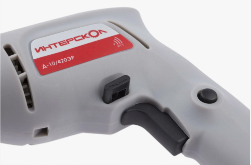 Дрель электрическая ИНТЕРСКОЛ Д-10/420ЭР ПРОМО (420Вт, 1,3кг)